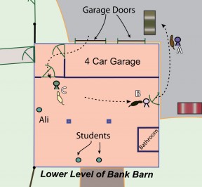 Graphic: Diagram of our simulated veterinarian office exercise.